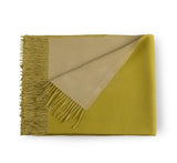 Baby Alpaka Wolldecke Doubleface Gelb/Beige