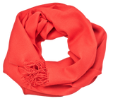 Maxi Schal aus 100% Baby-Alpaka mit Fransen - Orange